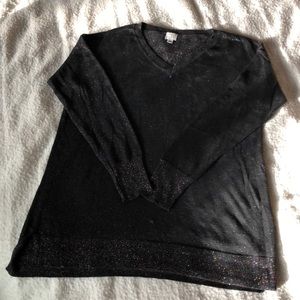 Black w/multi colored sparkles sweater